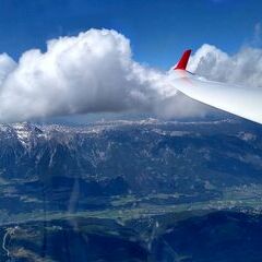 Flugwegposition um 12:55:07: Aufgenommen in der Nähe von Schladming, Österreich in 3657 Meter